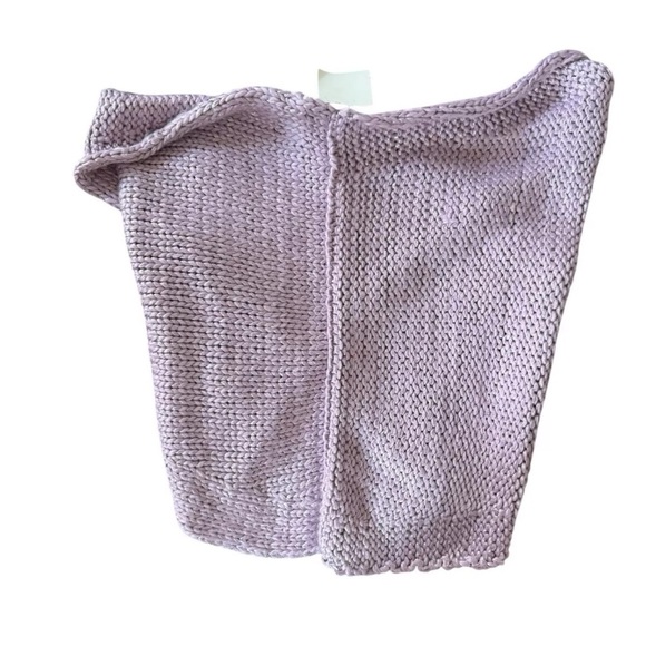 Bebe Knit Top Shrug Twist Front Lilac Knit Sleeveless M - Picture 5 of 5